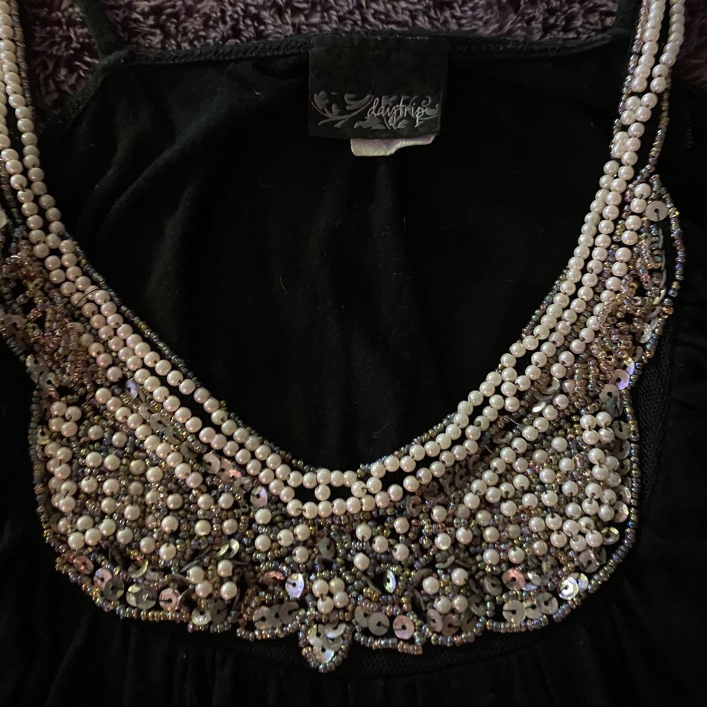 Daytrip Beaded Layered Tank